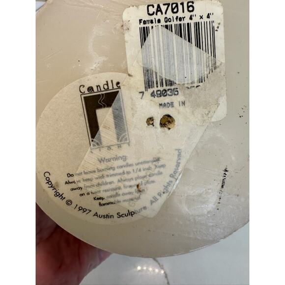 La‎ Vie Paris Female Golfer Candle | 4x4 | Austin Sculpture | 1997 - Picture 5 of 5